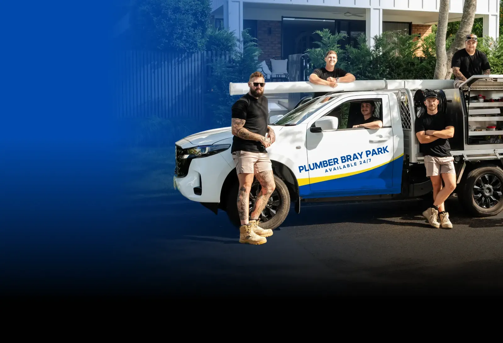 Plumber Bray Park team with the ute